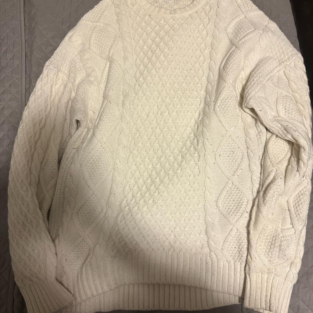 Aritzia Peggy Cable Knit Sweater - Cream